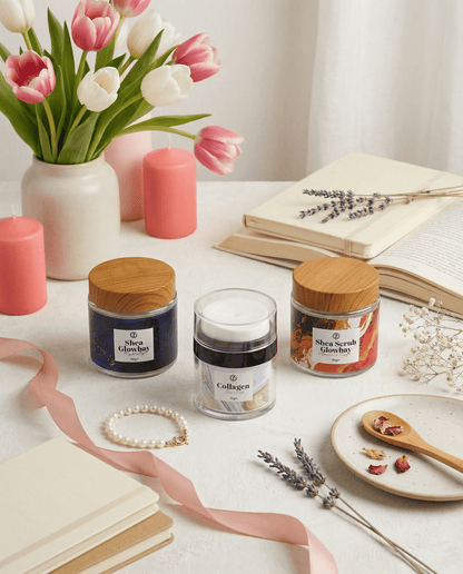 Winter Radiance Trio – Collagen, Shea Scrub & Night Cream - Glowbay